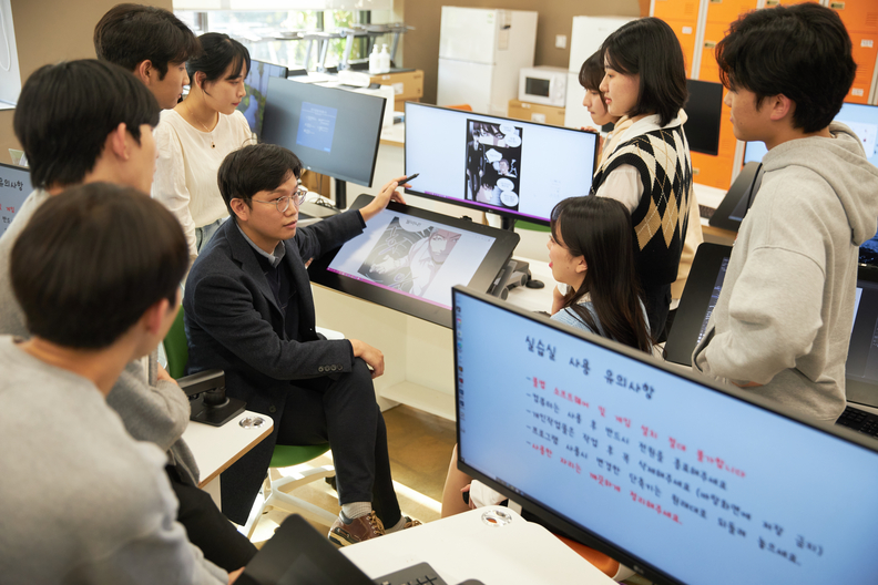 청강문화산업대학교 만화콘텐츠스쿨 수업 (청강문화산업대 제공)
