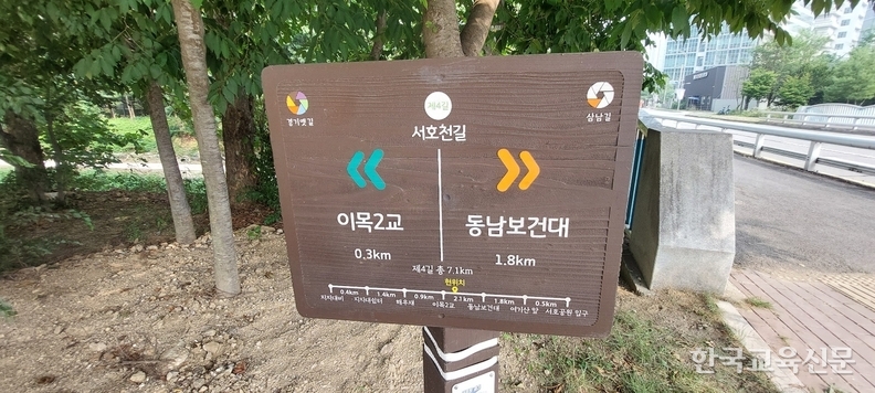 이 구간은 경기도 삼남길 제4길인 서호천길과 경기옛길 구간이다. 오른쪽에 보이는 다리는 이목3교.