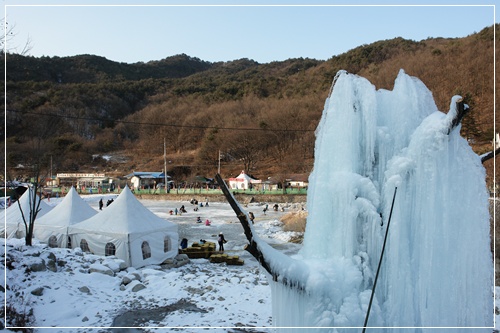 ▲ 얼음조각과 썰매장