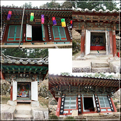 ▲ 팔상전, 독성각, 나한전, 산령각