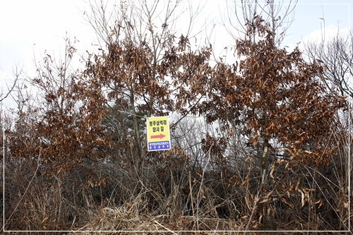 ▲ 정비가 요구되는 청남산 정상