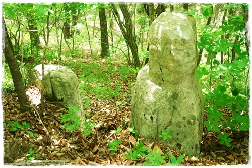 ▲ 석장승을 닮은 암석