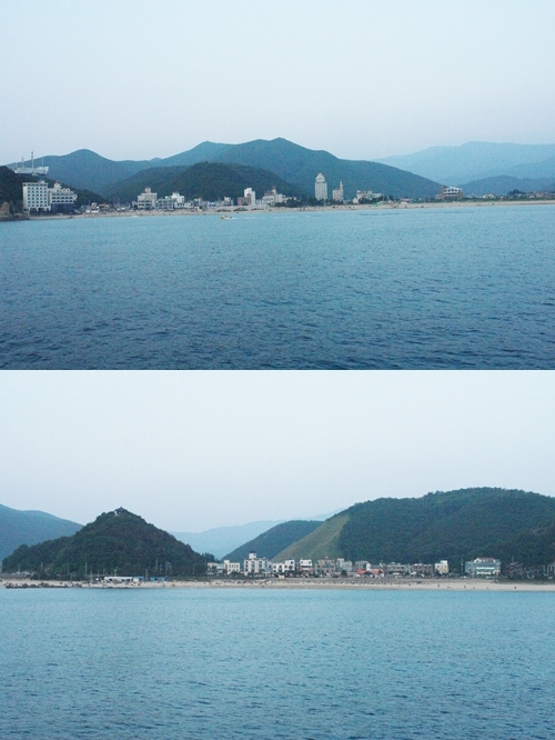 ▲ 선상에서 보는 정동진 풍경