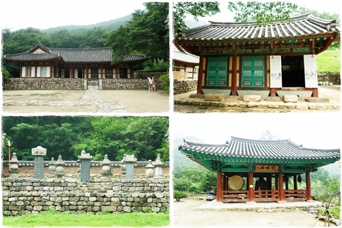▲ 시계방향으로 무설당, 삼성각, 범종각, 부도전