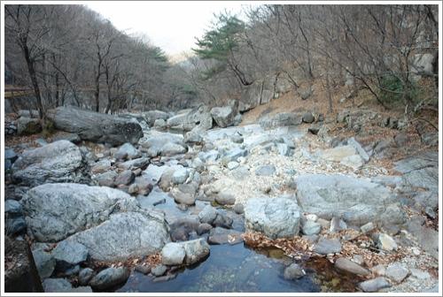 ▲ 내원사 계곡의 겨울 풍경