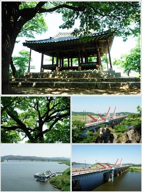 ▲ 백마강과 부여가 한 눈에 들어오는 수북정