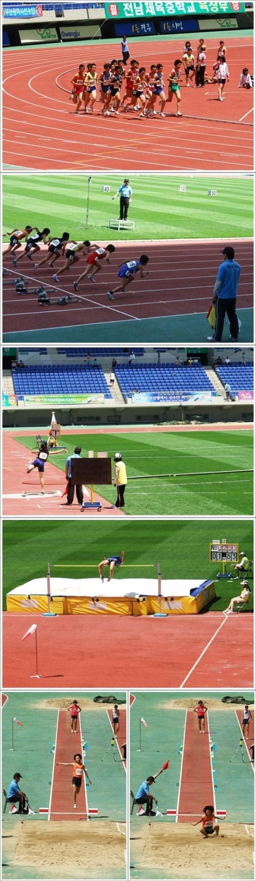 ▲ 광주월드컵경기장에서 열린 육상경기 모습