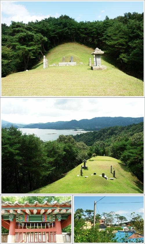 ▲ 류씨 부인 묘소와 송상민 효자정려