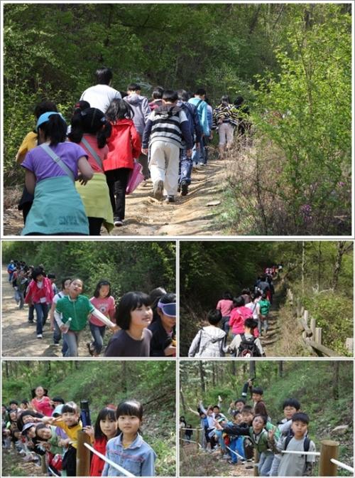 ▲ 양성산 등반 모습 1