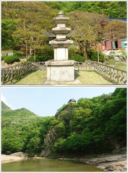 ▲ 반야사의 삼층석탑과 문수전