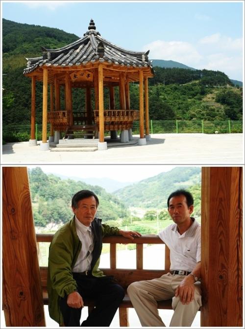 ▲안심정과 산촌생태마을 대표 김기완씨(왼쪽)와 이장 박영덕씨(오른쪽)