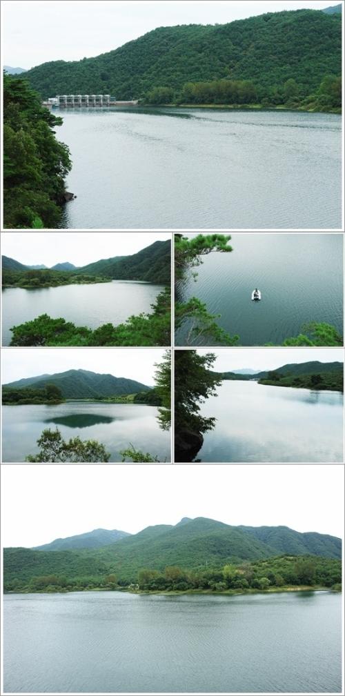 ▲ 옛길 옆 괴강댐 풍경