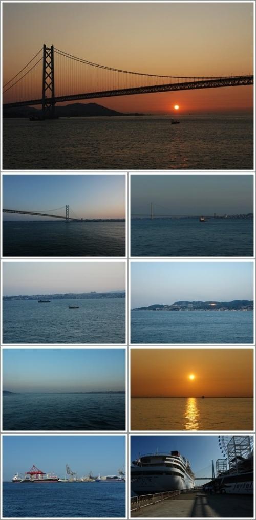 ▲ 아카시대교에서 오사카항까지