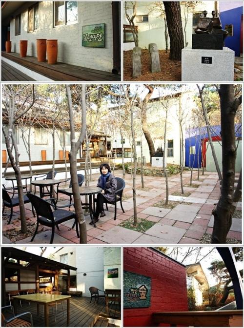 ▲ 목련마당, 뒷마당, 작은 숲 풍경