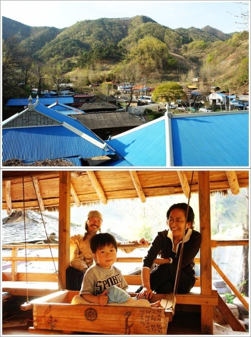 ▲ 벌랏마을 풍경과 선우네 가족