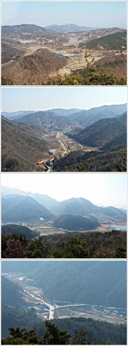 ▲ 산덕리와 구룡리, 묘암리와 마동리, 문덕리와 대청호, 염티삼거리