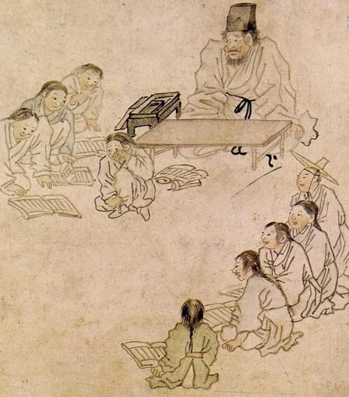 단원 김홍도의 '서당도'