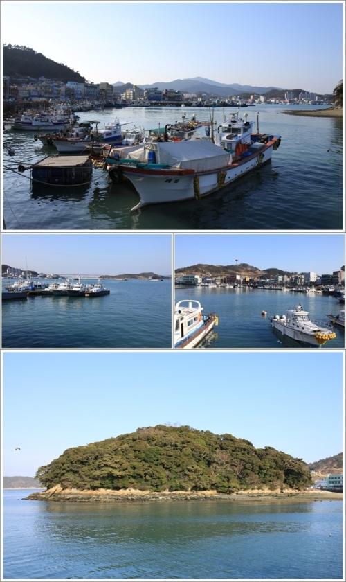 ▲ 완도항과 주도