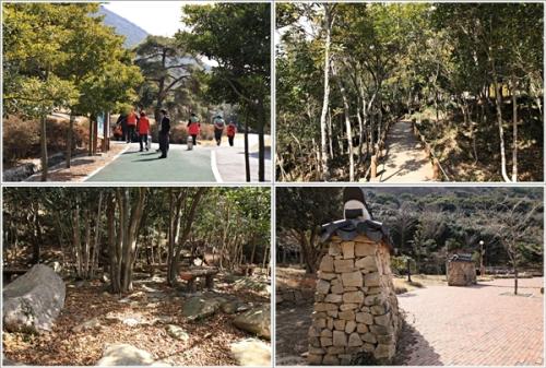 ▲ 온실로, 계곡쉼터, 향토공예원