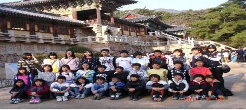 불국사에서 단체사진 한 컷