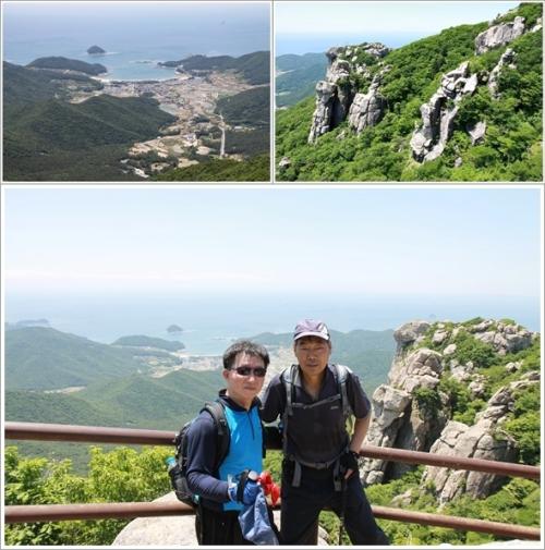 ▲ 제석봉에서 바라본 상주해수욕장과 상사암