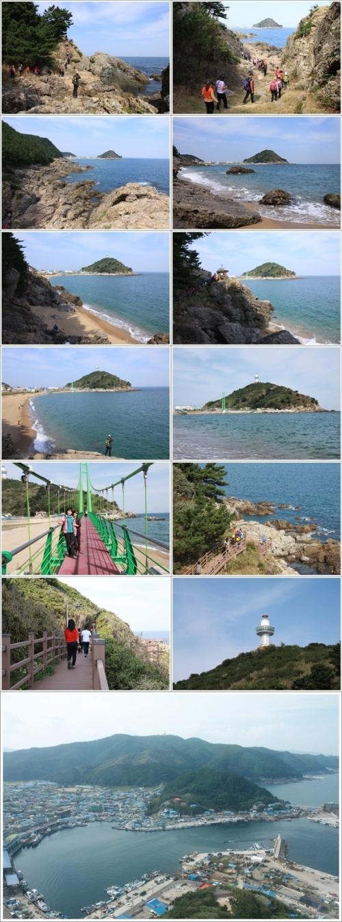 ▲ 경정2리에서 축산항의 죽도산까지