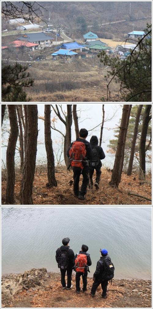 ▲ 능선을 따라 호수까지