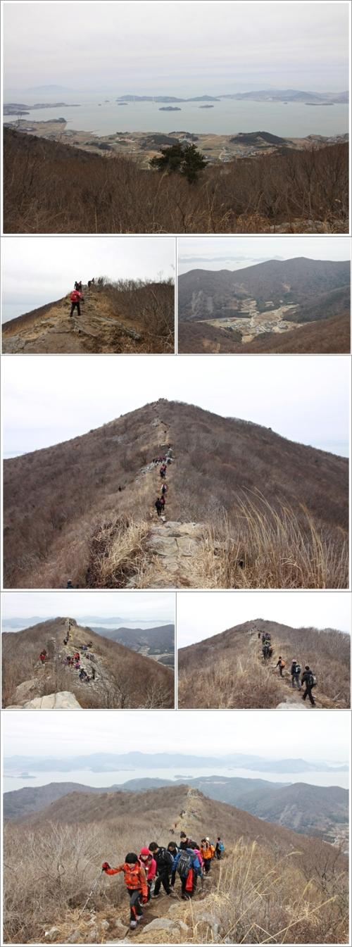 ▲ 능선을 따라 적대봉 정상까지