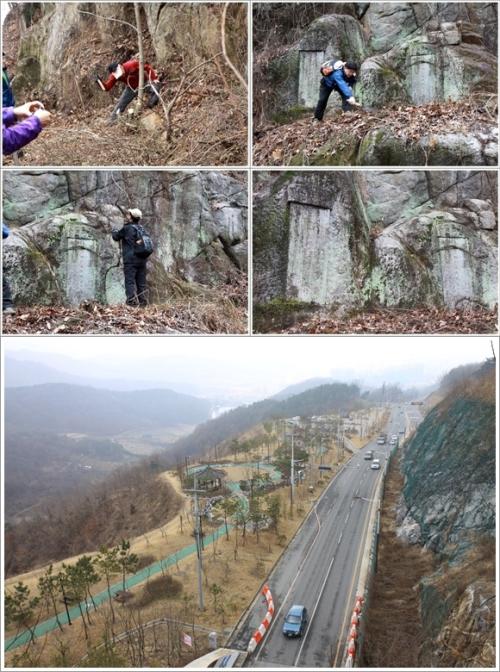 ▲ 초입에서 만나는 2개의 마애비