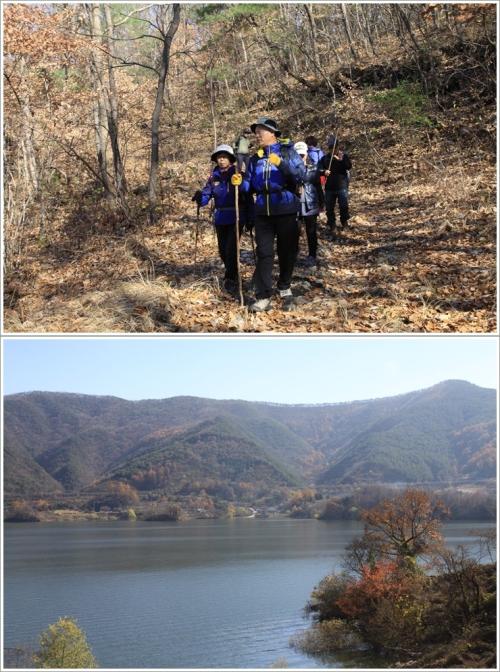 ▲ 산길 걸으며 호수도 구경하고