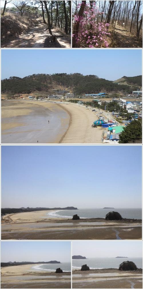 ▲ 방포전망대에서 바라본 방포해변과 꽃지해변