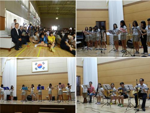 창의성 표현대회로 발산하는 여중학생 모습