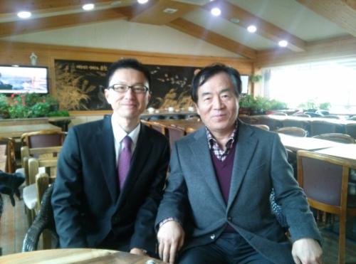 방문한 쓰루다와 함께