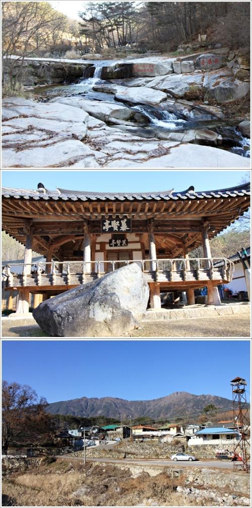 ▲ 수포대와 모현정 지나 양지촌까지