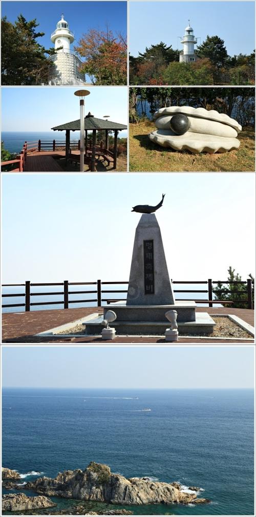 ▲ 거진등대와 명태축제비