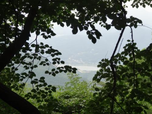 가평 화야산 등반 중 내려다 본 북한강
