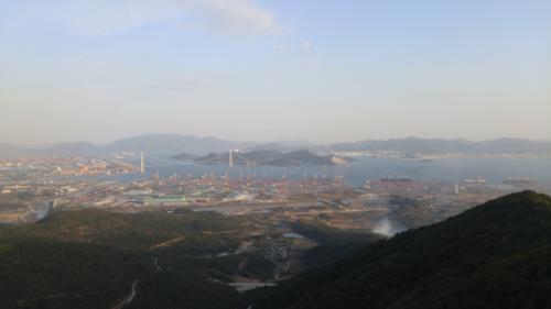 전망대에서 바라본 남해안의 파노라마
