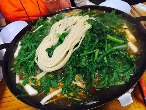 점심으로 지역 별미 '태백식 물닭갈비'를 맛있게 먹었다.