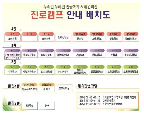 진로캠프안내배치도
